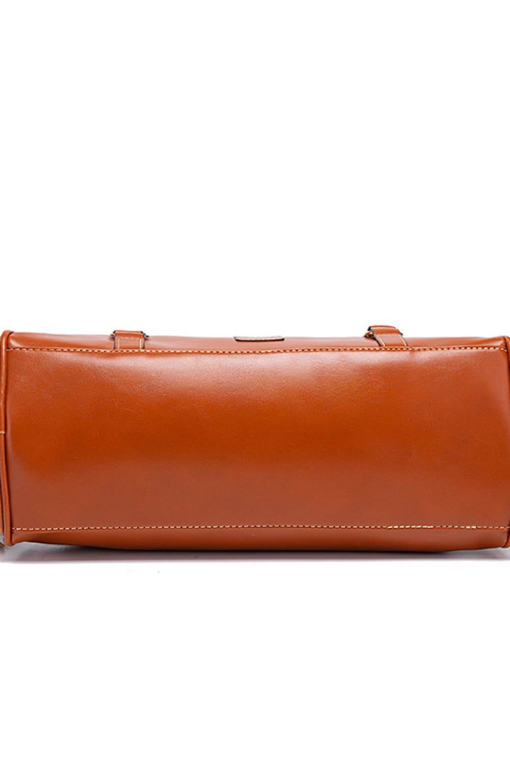 PU Leather Handbag with Tassels - Delanoir