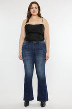 Kancan Full Size Mid Rise Slim Flare Jeans - Delanoir