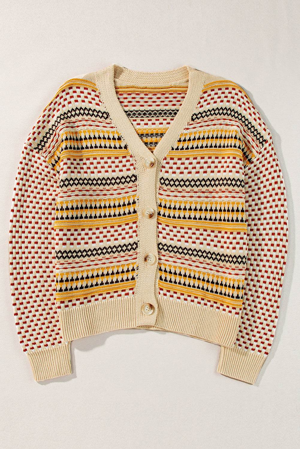 Button Down Long Sleeve Cardigan - Delanoir