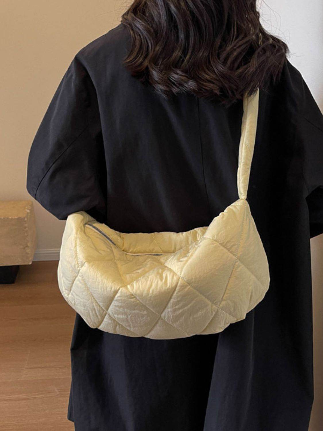 Quilted Polyester Crossbody Bag - Delanoir