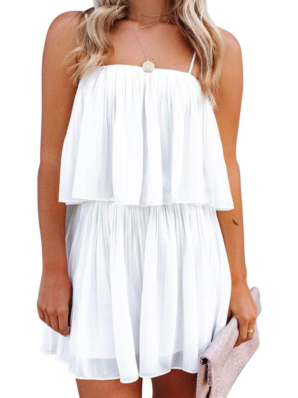 Ruched Spaghetti Strap Romper - Delanoir