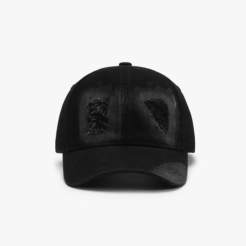 Distressed Cotton Baseball Cap - Delanoir