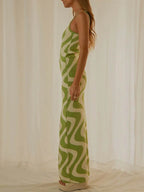 Spaghetti Strap Maxi Sweater Dress - Delanoir