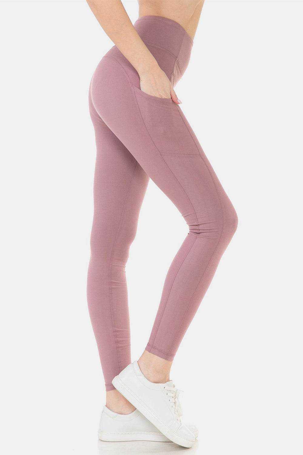 Leggings Depot Wide Waistband High Waist Leggings - Delanoir
