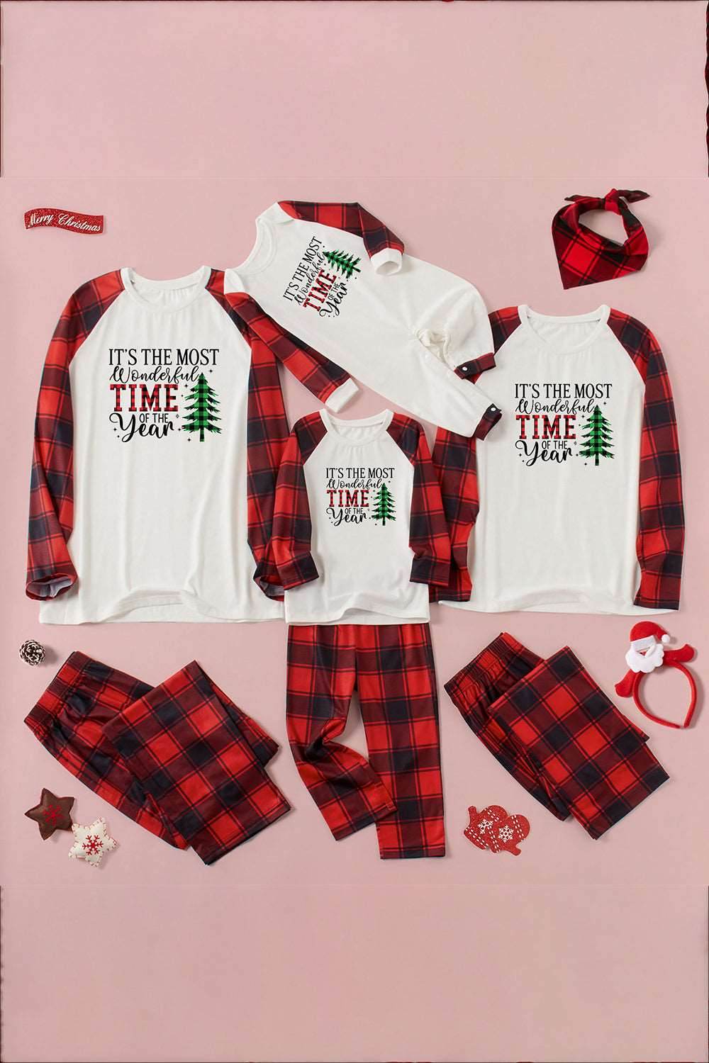 Slogan Graphic Top and Plaid Pants Set - Delanoir