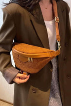Zenana Corduroy Crossbody Bag with Removable Strap - Delanoir