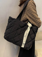 Quilted Nylon Large Tote Bag - Delanoir