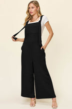 Double Take Full Size Sleeveless Wide Leg Jumpsuit - Delanoir