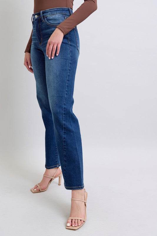 Judy Blue Full Size Side Seam Detail Straight Jeans with Pockets - Delanoir