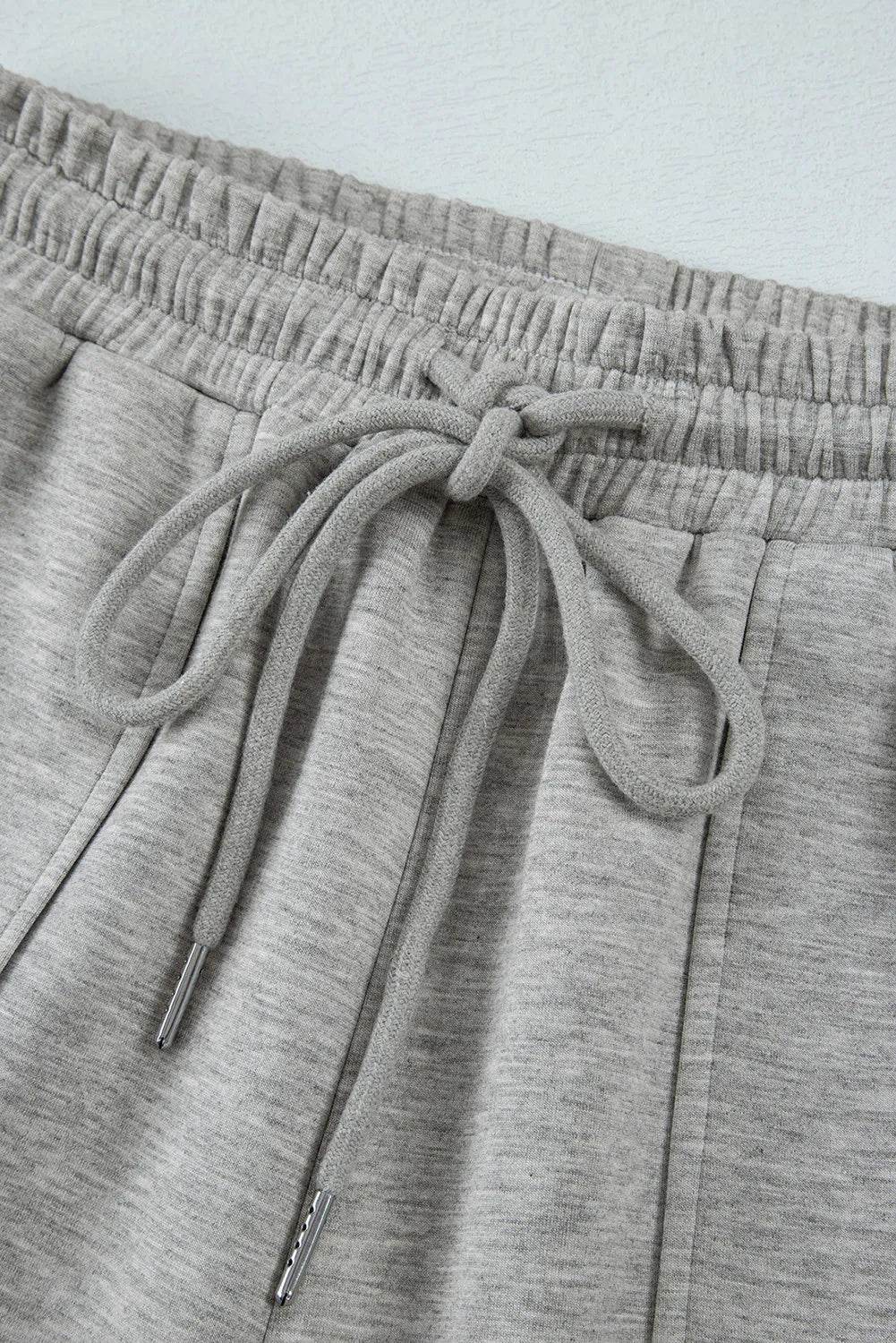 Drawstring Active Pants with Pockets - Delanoir