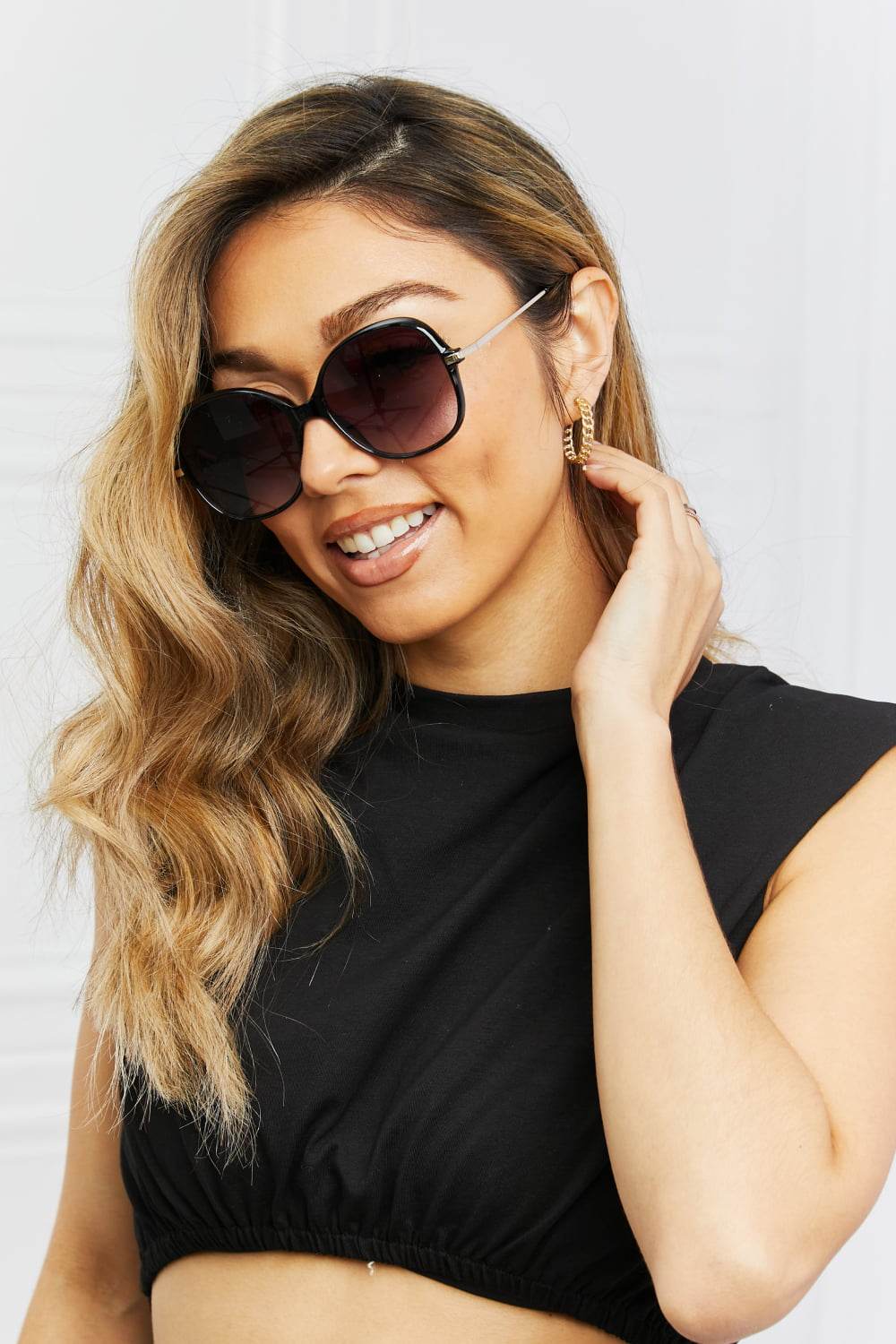 Metal-Plastic Hybrid Full Rim Sunglasses - Delanoir