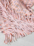 Fringe Open Front Half Sleeve Poncho - Delanoir