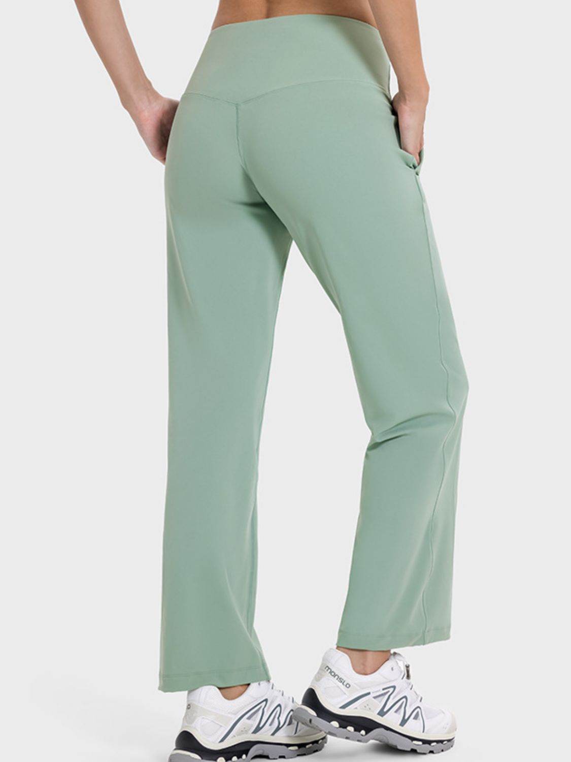 Millennia Pocketed High Waist Active Pants - Delanoir