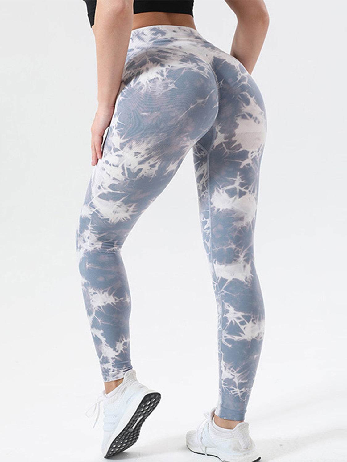 Tie-Dye High Waist Active Leggings - Delanoir