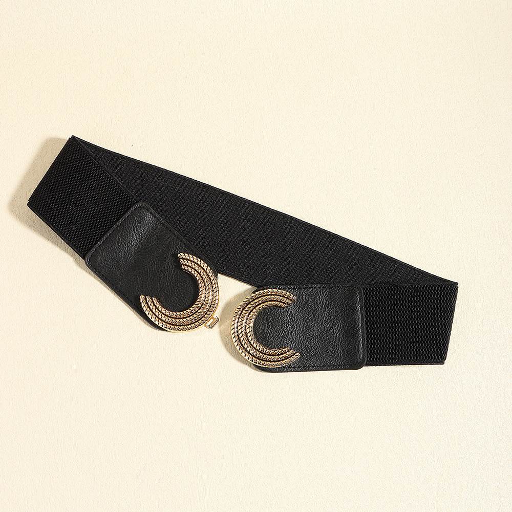 Double C Buckle Elastic Belt - Delanoir