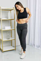 Leggings Depot Full Size Wide Waistband Cropped Joggers - Delanoir