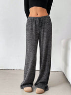 Tied Striped Wide Leg Pants - Delanoir