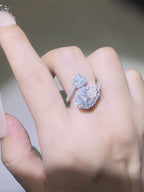 2 Carat Moissanite 925 Sterling Silver Bypass Ring - Delanoir