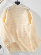 Open Front Long Sleeve Cardigan - Delanoir