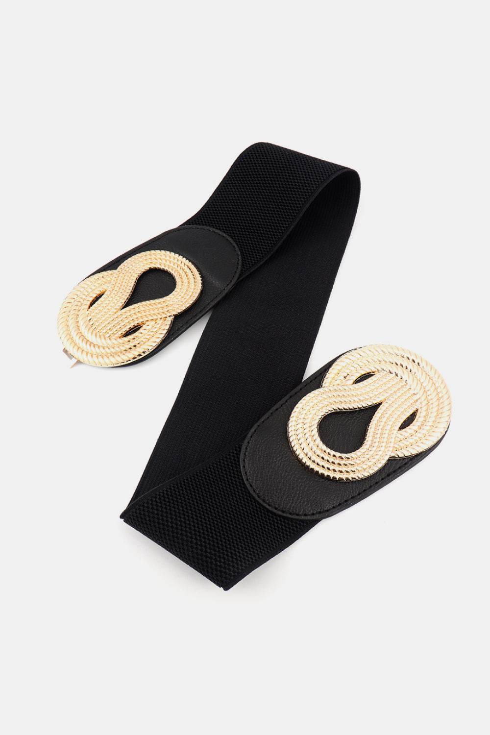 Twisted Alloy Buckle Wide Belt - Delanoir