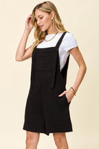 Double Take Full Size Texture Square Neck Romper - Delanoir