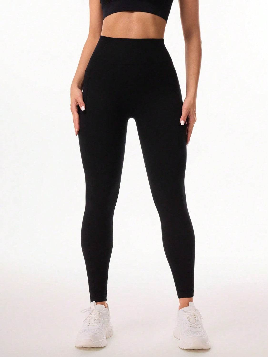 Pocketed High Waist Active Leggings - Delanoir