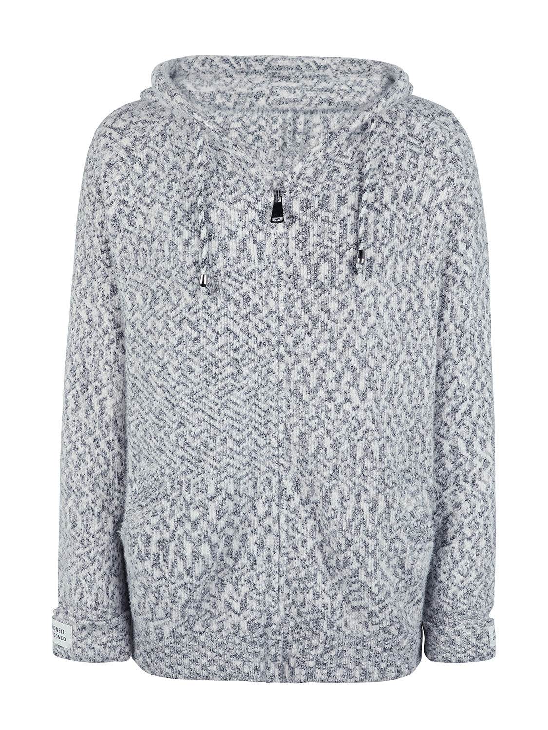 Zip-Up Hooded Sweater - Delanoir
