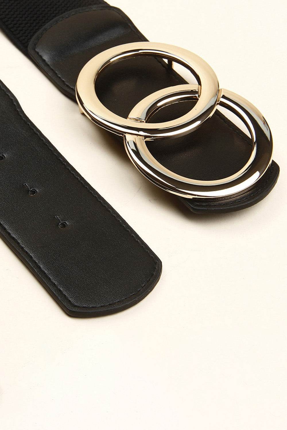 Zinc Alloy Buckle Elastic PU Belt - Delanoir