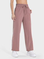 Millennia Drawstring Pocketed Active Pants - Delanoir