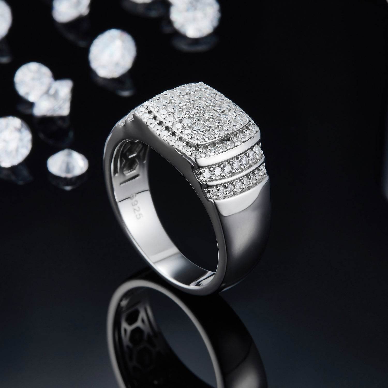 Moissanite 925 Sterling Silver Ring - Delanoir