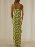 Spaghetti Strap Maxi Sweater Dress - Delanoir