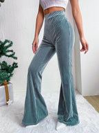 High Waist Flare Pants - Delanoir