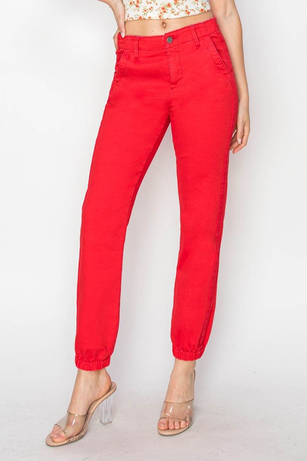RISEN Full Size High Waisted Jogger Jeans - Delanoir