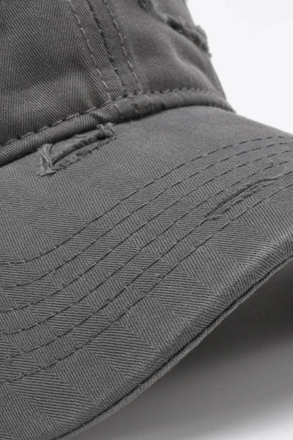 Distressed Adjustable Baseball Cap - Delanoir