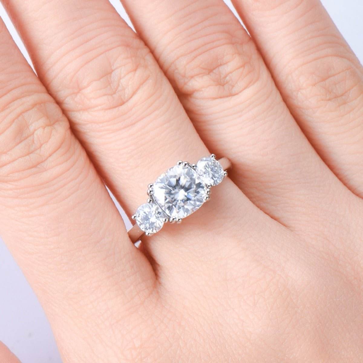 3.5 Carat Moissanite 925 Sterling Silver Ring - Delanoir
