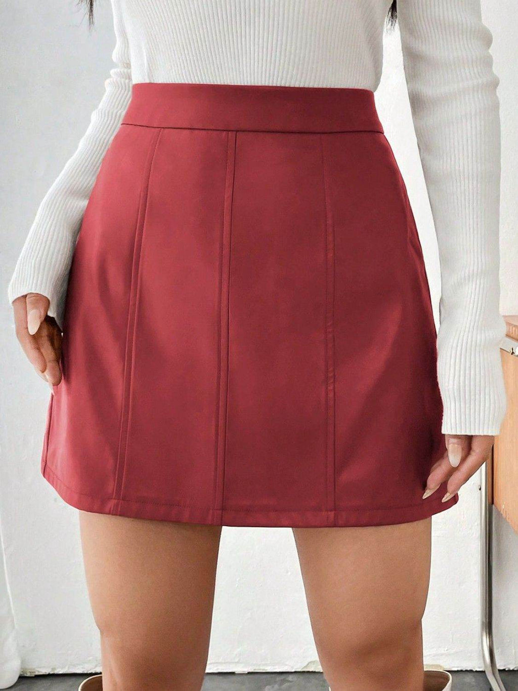 Mini Skirt with Zipper - Delanoir