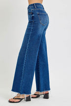 RISEN Tummy Control High Rise Wide Leg Jeans - Delanoir