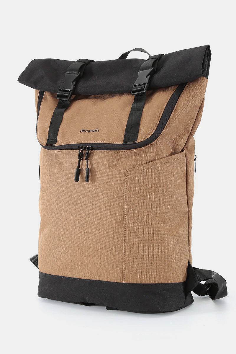 Himawari Contrast Waterproof Canvas Backpack Bag - Delanoir