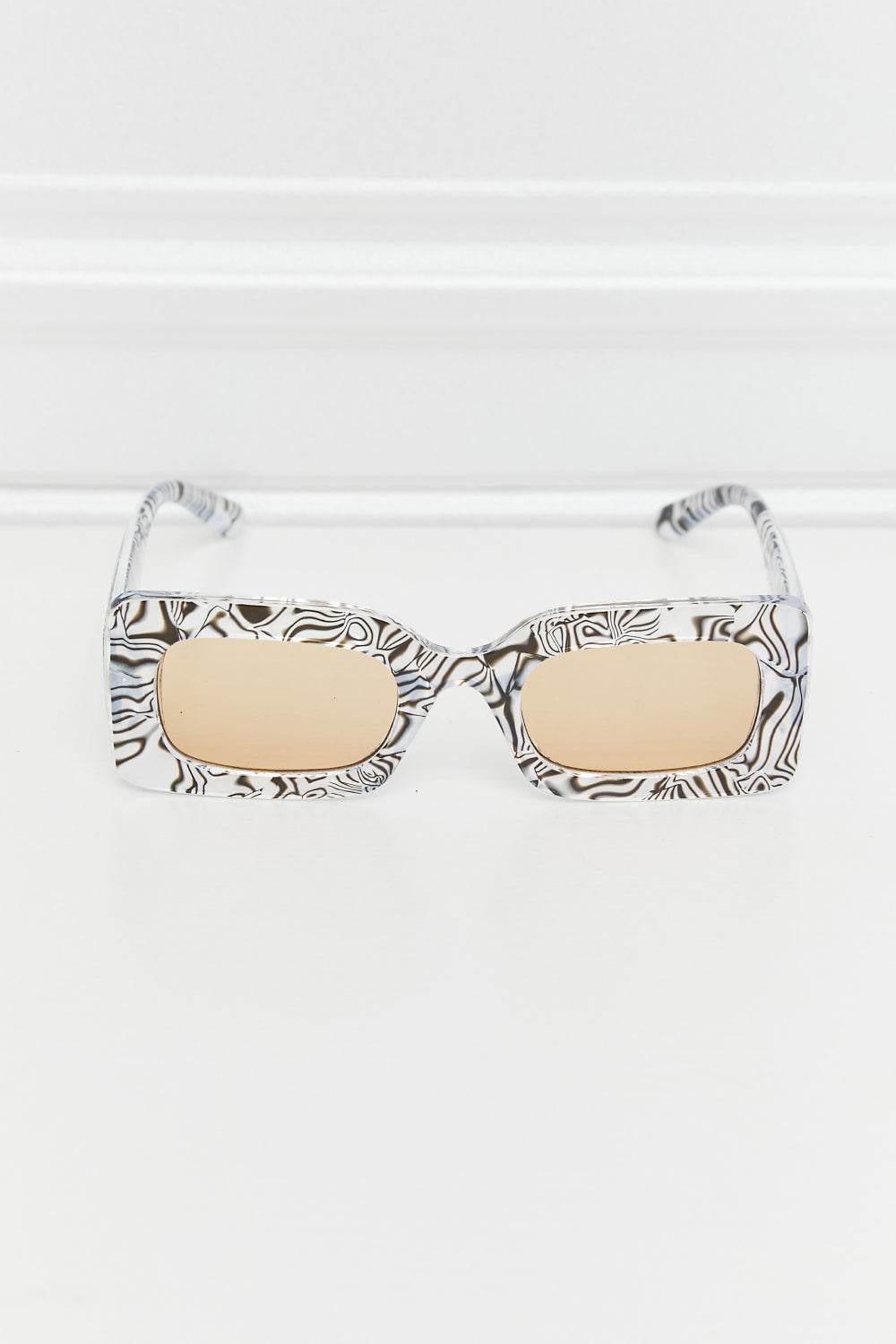 Tortoiseshell Rectangle Polycarbonate Sunglasses - Delanoir