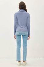Be Cool Mock Neck Long Sleeve T-Shirt - Delanoir