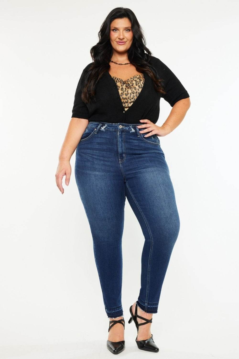Kancan Full Size High Rise Ankle Skinny Jeans - Delanoir