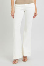 RISEN Full Size High Rise Front Patch Pocket Flare Jeans - Delanoir