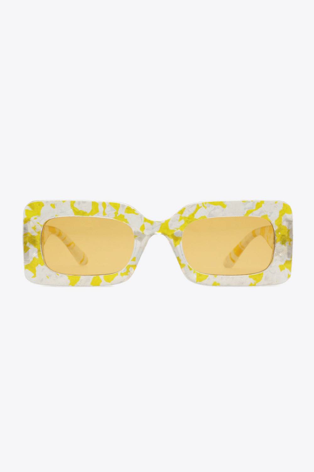 Tortoiseshell Rectangle Polycarbonate Sunglasses - Delanoir