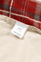 Plaid Patchwork Collared Neck Shacket - Delanoir