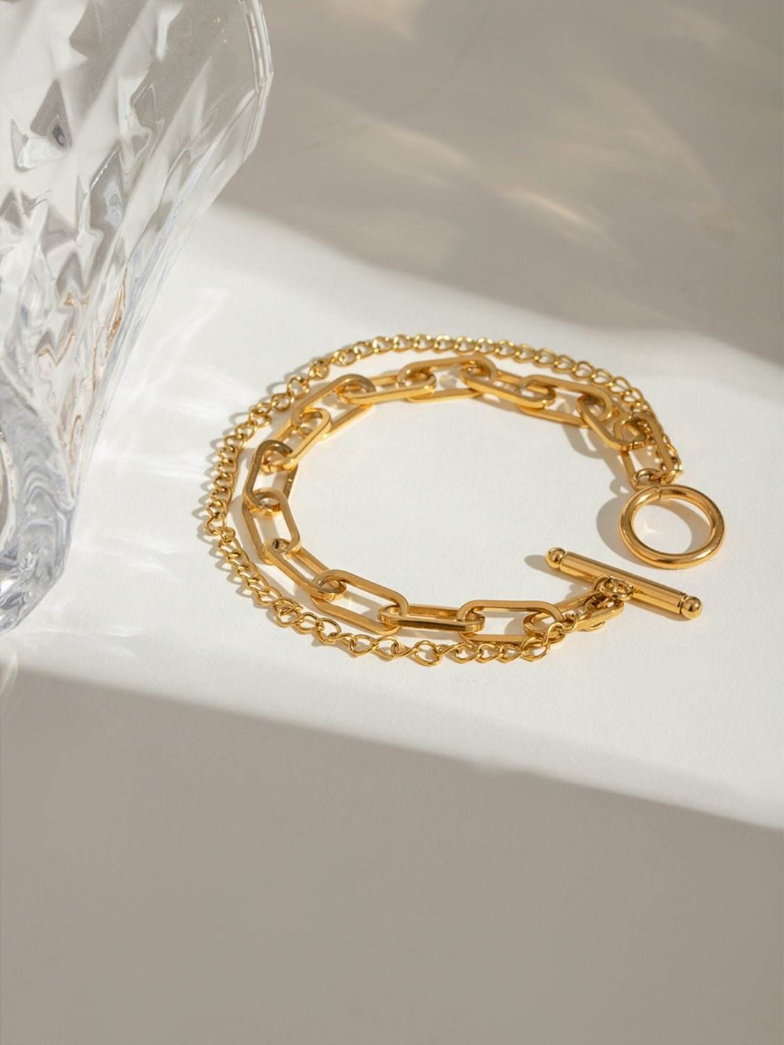 18K Gold-Plated Stainless Steel Chain Bracelet - Delanoir