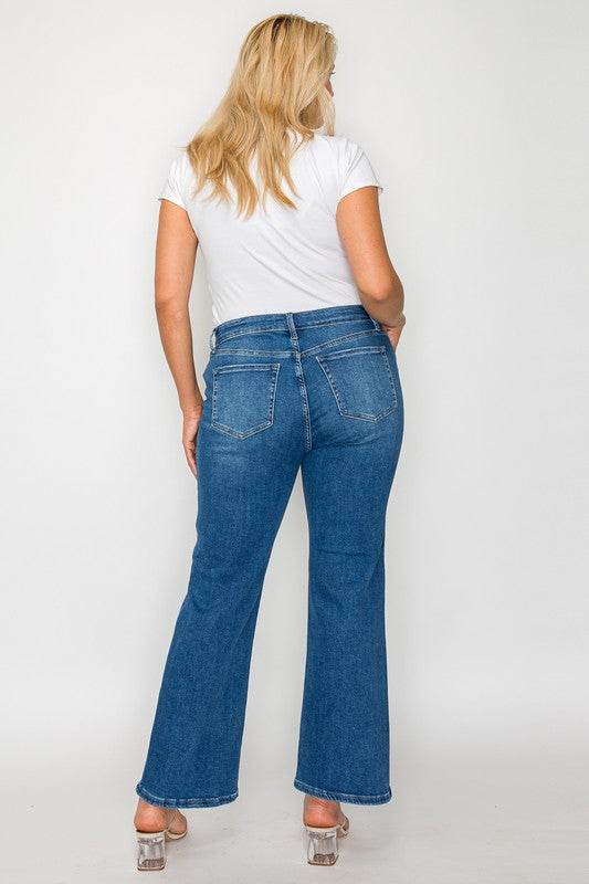 bytos Full Size Cat's Whiskers Mid Rise Ankle Jeans - Delanoir