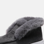 Furry Suede Snow Boots - Delanoir