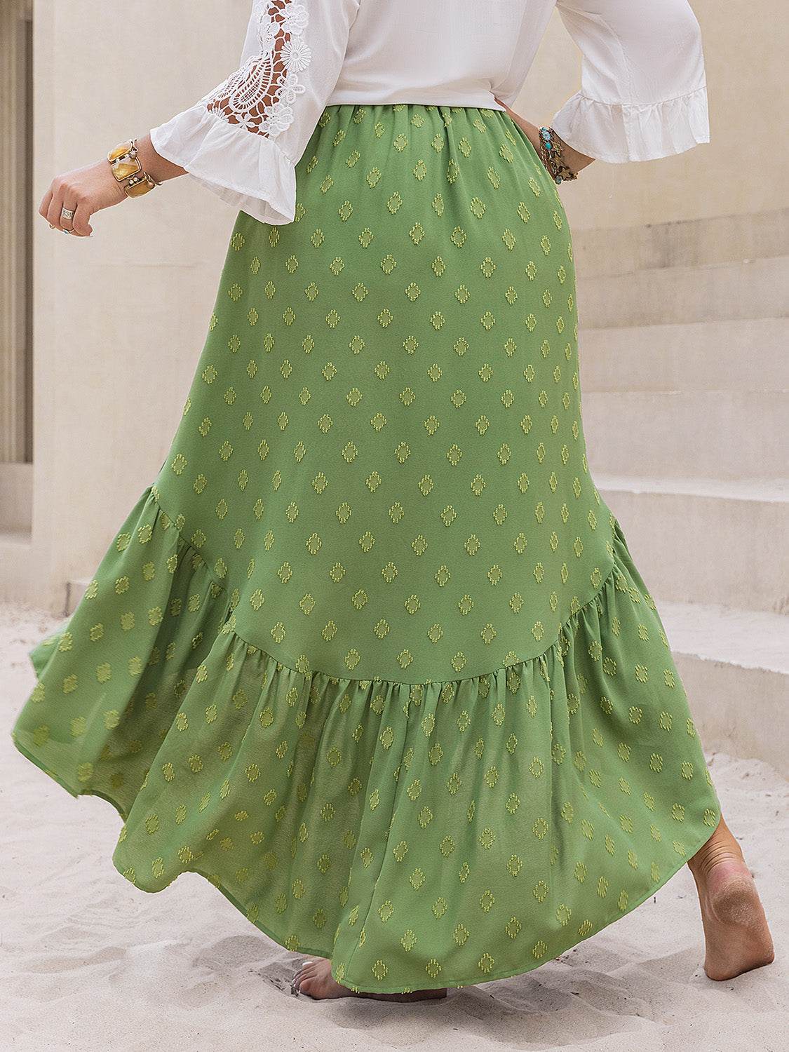 Plus Size High-Low Skirt - Delanoir