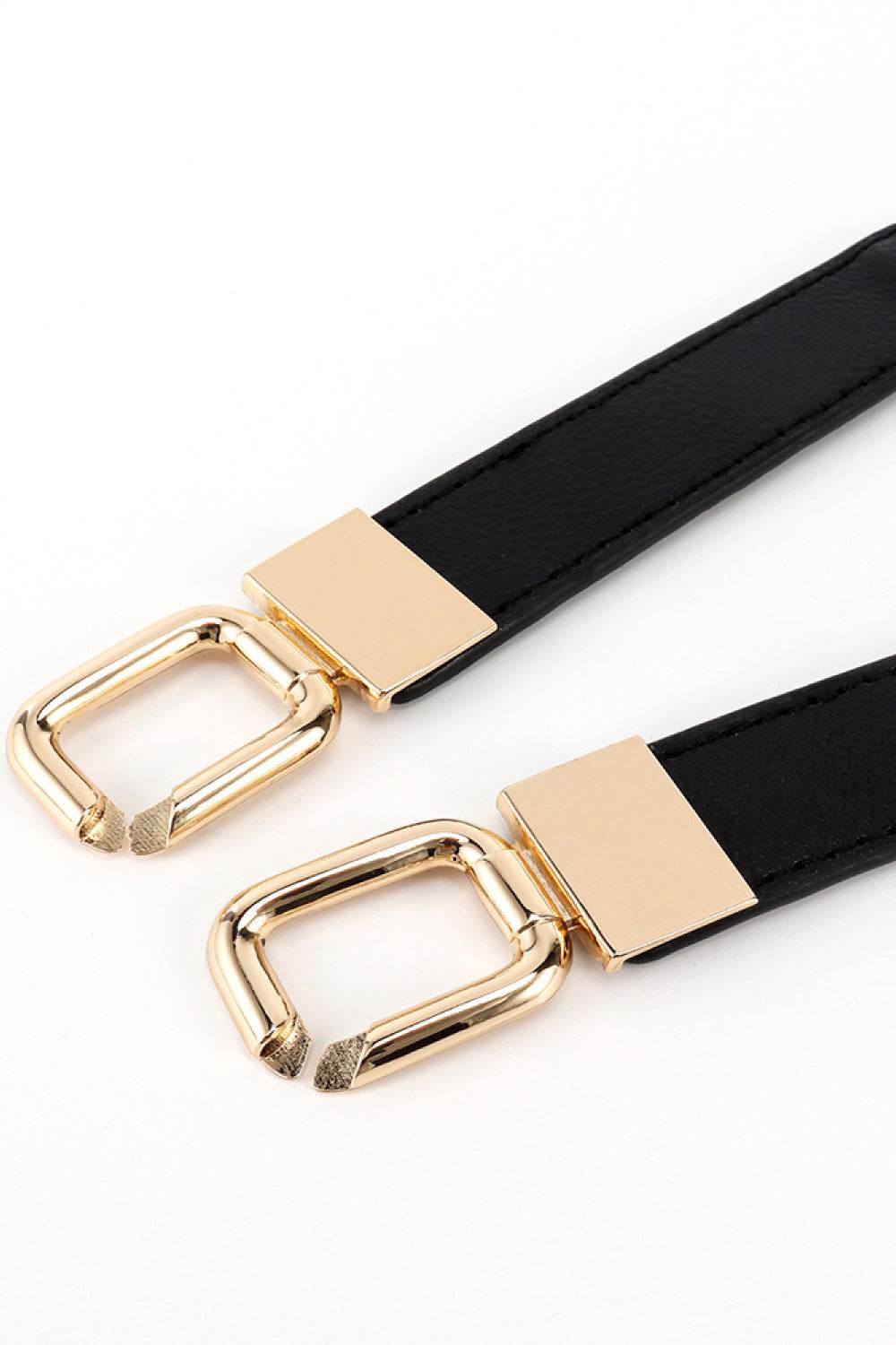 Geometric Double Buckle Elastic Belt - Delanoir