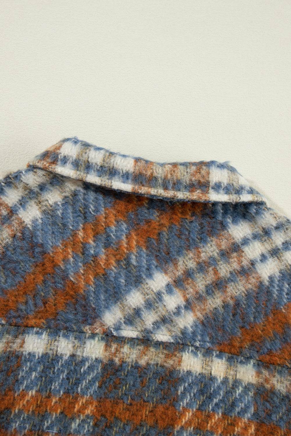 Plaid Collared Neck Jacket with Chest Pockets - Delanoir
